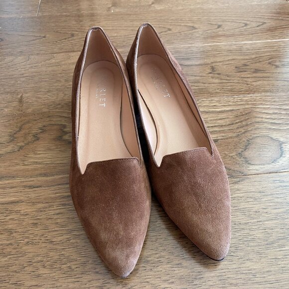Soulier de couleur brun roux en suède et cuir - Picture 1 of 4